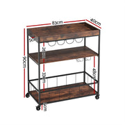 Artiss Kitchen Island Rolling Serving Cart DIY-KI-02-WAL