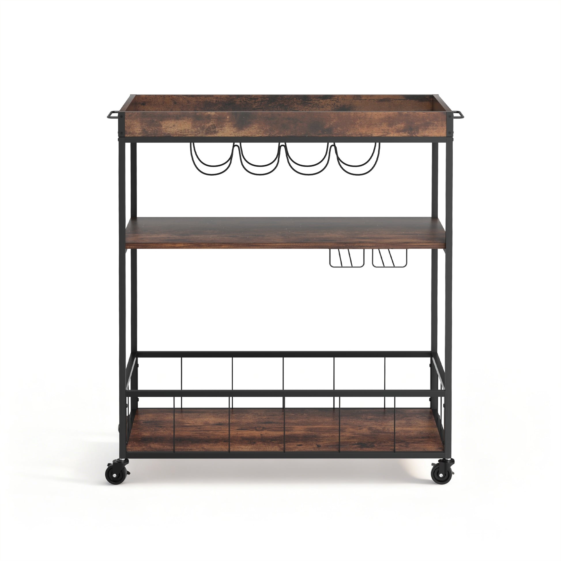Artiss Kitchen Island Rolling Serving Cart DIY-KI-02-WAL