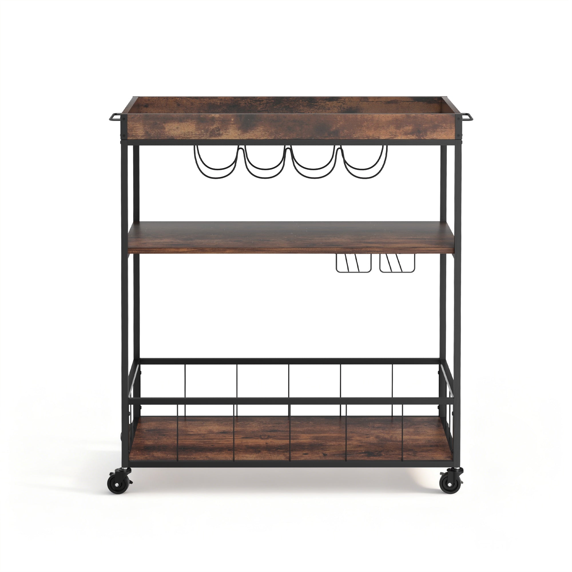 Artiss Kitchen Island Rolling Serving Cart DIY-KI-02-WAL