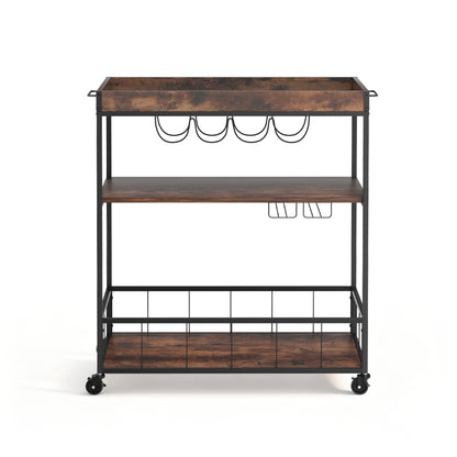 Artiss Kitchen Island Rolling Serving Cart DIY-KI-02-WAL