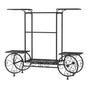 Artiss Plant Stand 6 Tier Iron 4 Wheeler DIY-PS-WHEEL-6T-BK