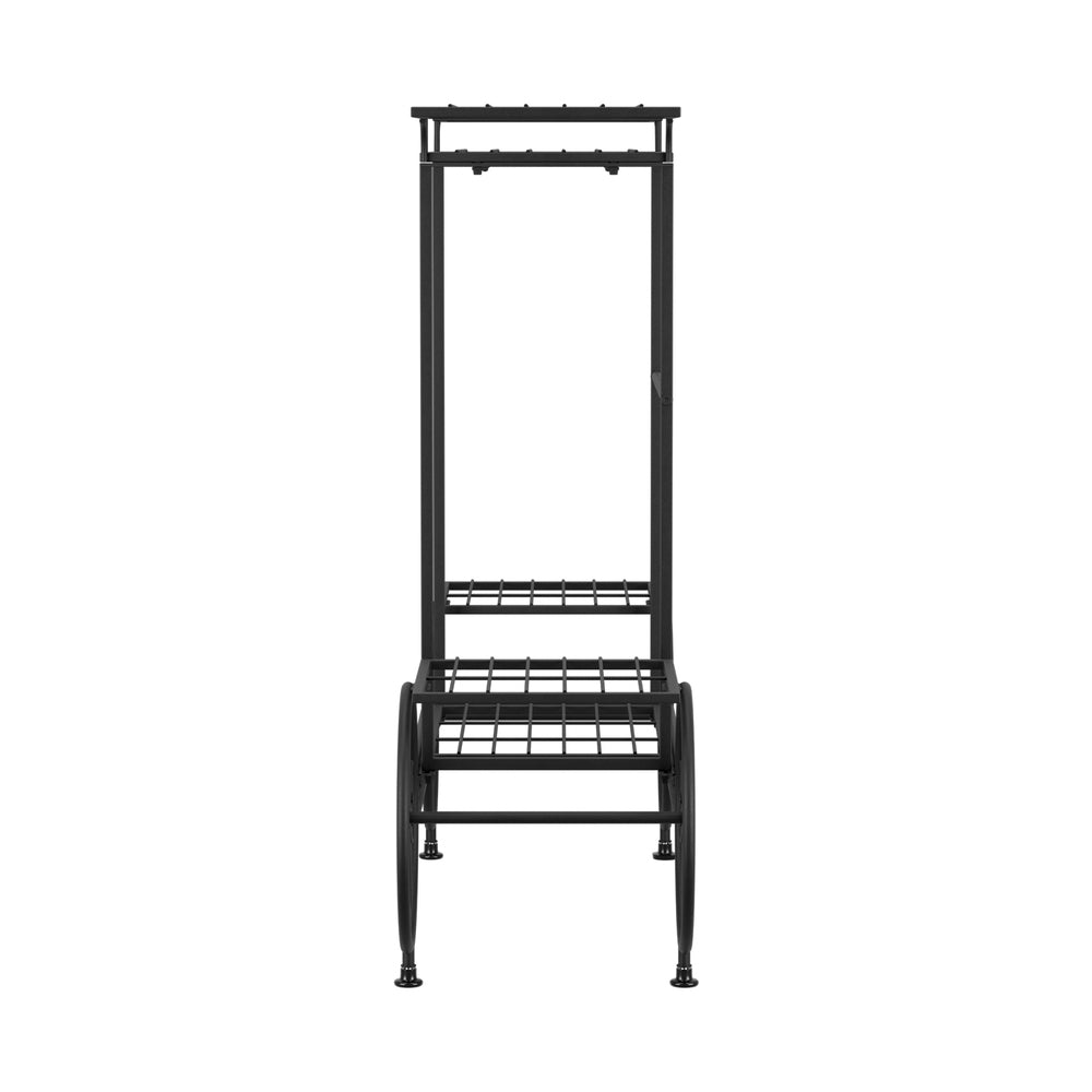 Artiss Plant Stand 6 Tier Iron 4 Wheeler DIY-PS-WHEEL-6T-BK