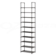 Artiss Shoe Rack DIY Stackable 10-tier Black Dunn DIY-SHOE-10T-BK