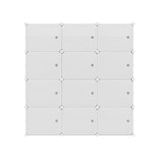 Artiss Shoe Rack DIY 12 Storage Cube Stackable White DIY-SHOE-12-WH