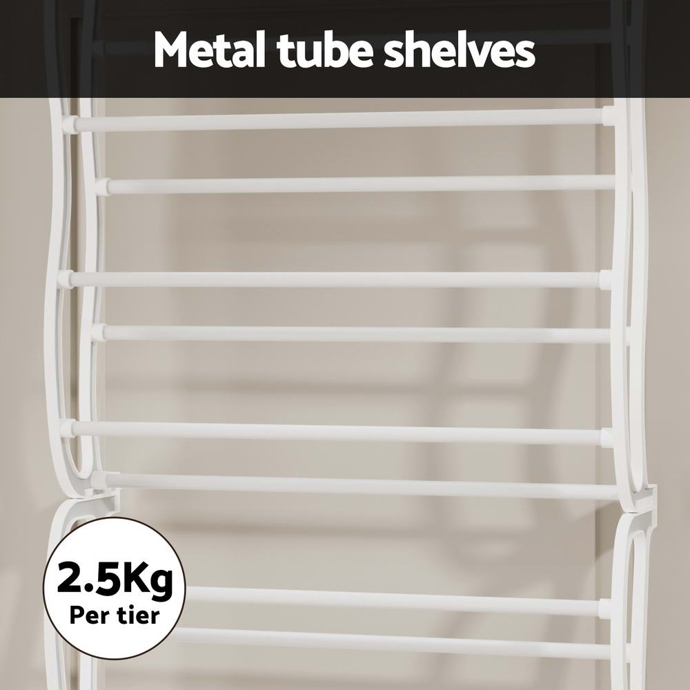 Artiss Shoe Rack Hanging Over Door Organiser 24 Pairs Eric DIY-SHOE-12T-WH