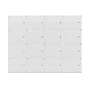 Artiss Shoe Rack DIY 16 Storage Cube Stackable White DIY-SHOE-16-WH