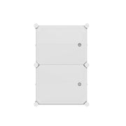 Artiss Shoe Rack DIY Set of 2 Storage Cube Stackable White DIY-SHOE-2-WH