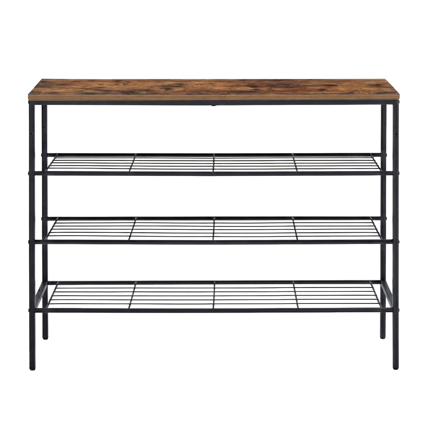 Artiss Shoe Rack 4 tier Storage Organiser Walnut DIY-SHOE-4T-BK