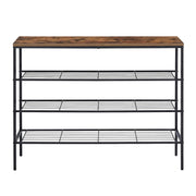 Artiss Shoe Rack 4 tier Storage Organiser Walnut DIY-SHOE-4T-BK