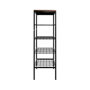 Artiss Shoe Rack 5-tier 25 Pairs Walnut Bob DIY-SHOE-5T-BK