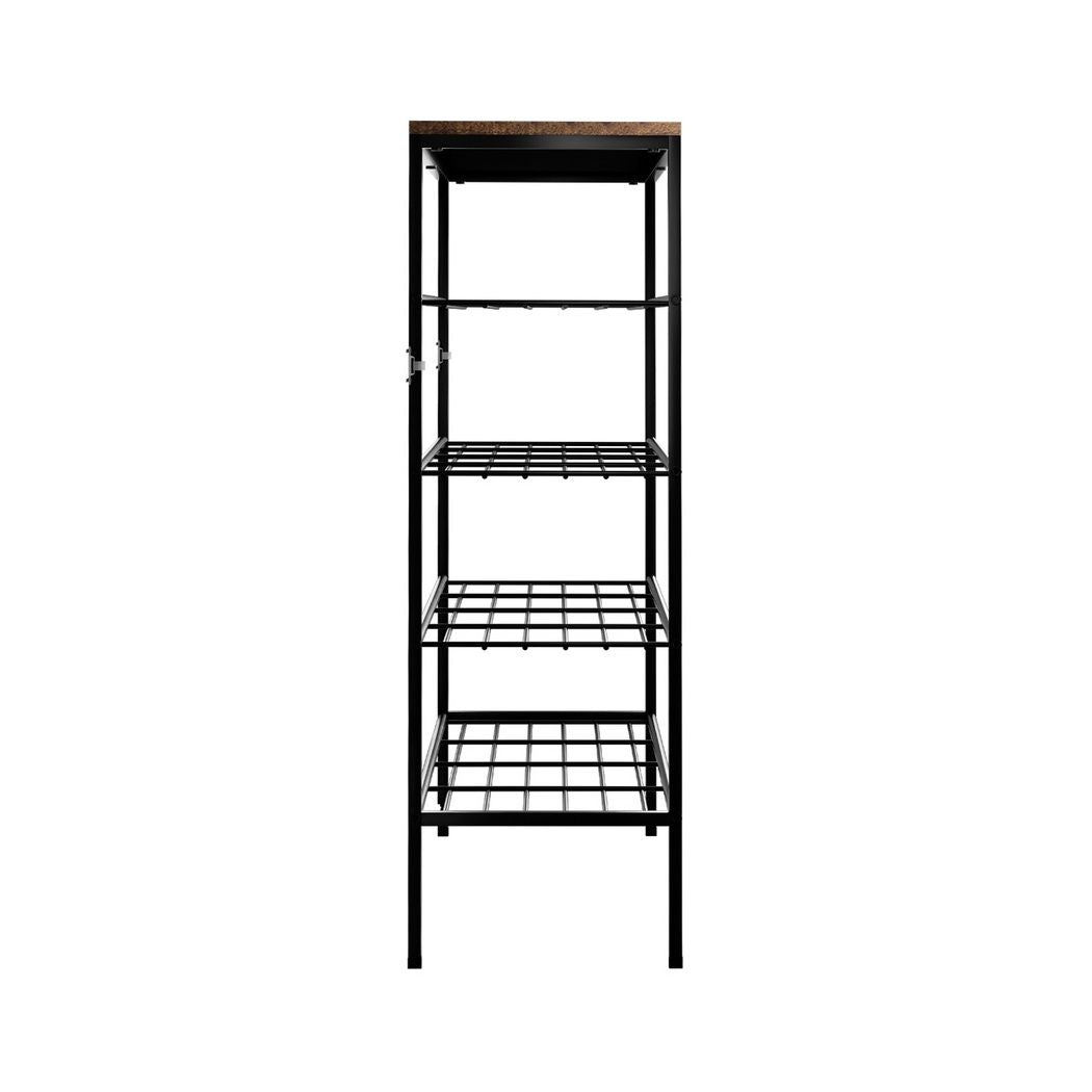 Artiss Shoe Rack 5-tier 25 Pairs Walnut Bob DIY-SHOE-5T-BK