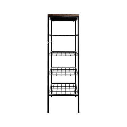 Artiss Shoe Rack 5-tier 25 Pairs Walnut Bob DIY-SHOE-5T-BK