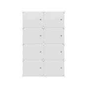 Artiss Shoe Box DIY Set of 8 Storage Cube Stackable White DIY-SHOE-8-WH