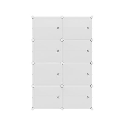 Artiss Shoe Box DIY Set of 8 Storage Cube Stackable White DIY-SHOE-8-WH