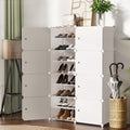 Artiss Shoe Box DIY Set of 8 Storage Cube Stackable White DIY-SHOE-8-WH