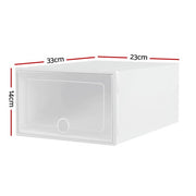 Artiss Shoe Box Rack DIY Set of 12 Stackable White Abel DIY-SHOE-BOX-12-WH