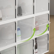 Artiss Shoe Box Rack DIY Set of 24 Stackable White Abel DIY-SHOE-BOX-24-WH