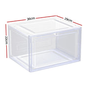 Artiss Shoe Box Rack DIY Set of 2 Stackable Magnetic Door DIY-SHOE-BOX-MG-2-WH