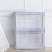 Artiss Shoe Box Rack DIY Set of 2 Stackable Magnetic Door DIY-SHOE-BOX-MG-2-WH