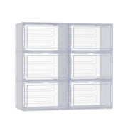 Artiss Shoe Box DIY Set of 6 Stackable Magnetic Door DIY-SHOE-BOX-MG-6-WH