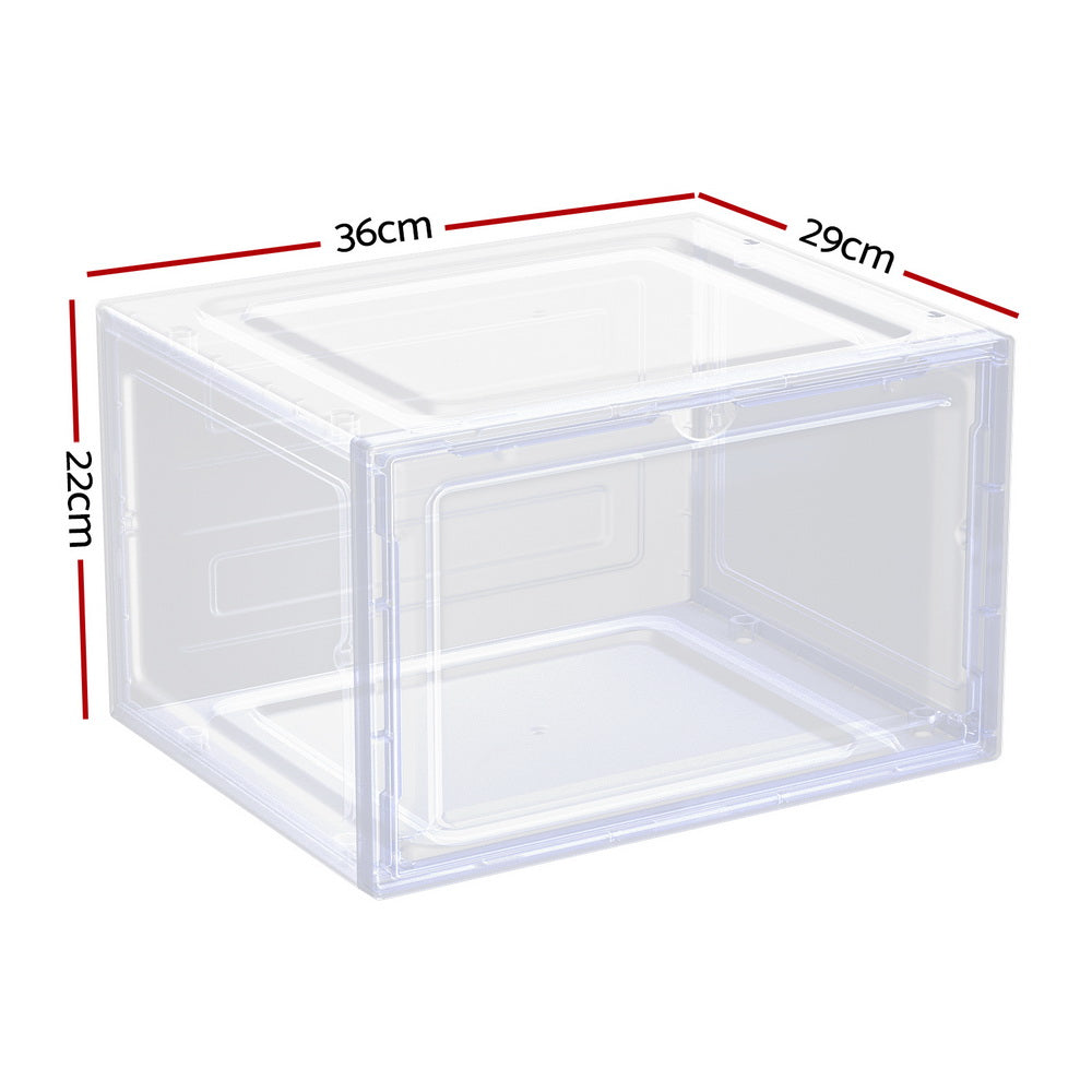 Artiss Shoe Box DIY Set of 6 Stackable Magnetic Door DIY-SHOE-BOX-MG-6-WH
