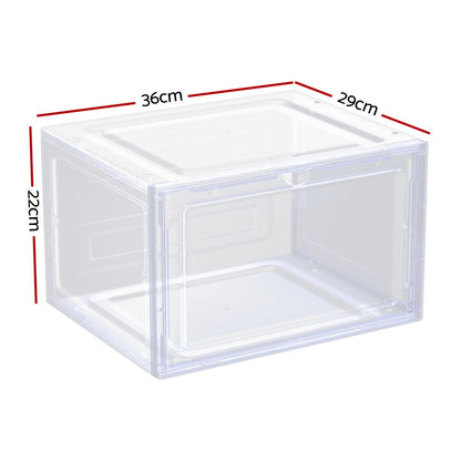 Artiss Shoe Box DIY Set of 6 Stackable Magnetic Door DIY-SHOE-BOX-MG-6-WH