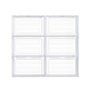 Artiss Shoe Box DIY Set of 6 Stackable Magnetic Door DIY-SHOE-BOX-MG-6-WH