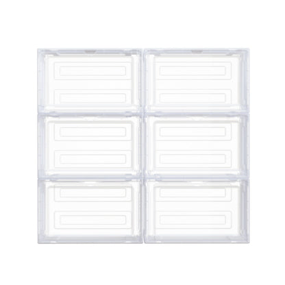 Artiss Shoe Box DIY Set of 6 Stackable Magnetic Door DIY-SHOE-BOX-MG-6-WH