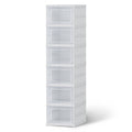 Artiss Foldable Shoe Rack Organizer 6 Tier Storage Shelf Hallway DIY-SHOE-FOLD01-WH