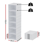 Artiss Foldable Shoe Rack Organizer 6 Tier Storage Shelf Hallway DIY-SHOE-FOLD01-WH