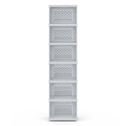 Artiss Foldable Shoe Rack Organizer 6 Tier Storage Shelf Hallway DIY-SHOE-FOLD01-WH