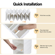 Artiss Foldable Shoe Rack Organizer 6 Tier Storage Shelf Hallway DIY-SHOE-FOLD01-WH