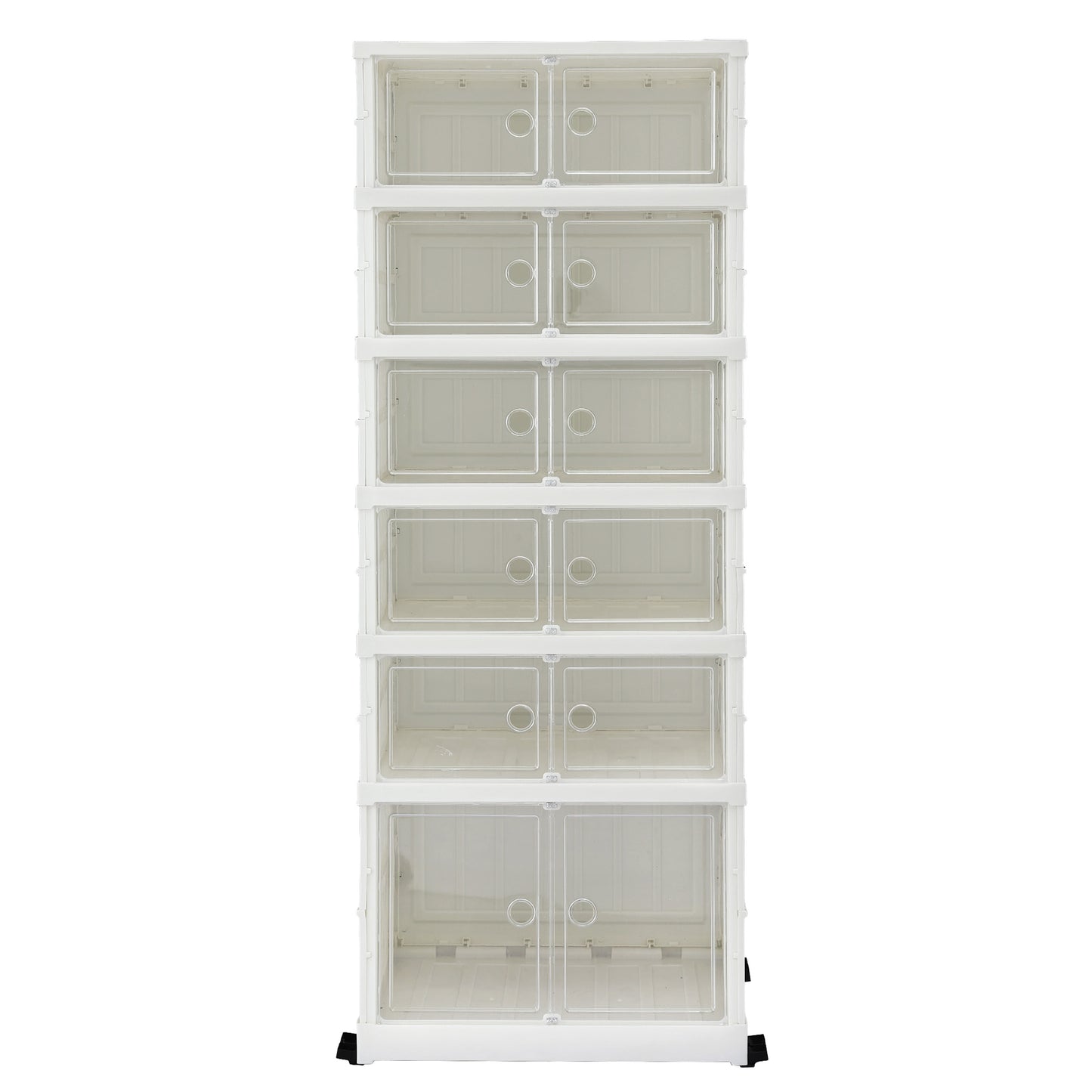 Artiss Foldable Shoe Storage Box 6 Tier 12 Pairs Entryway DIY-SHOE-FOLD02-WH