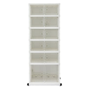 Artiss Foldable Shoe Storage Box 6 Tier 12 Pairs Entryway DIY-SHOE-FOLD02-WH