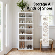 Artiss Foldable Shoe Storage Box 6 Tier 12 Pairs Entryway DIY-SHOE-FOLD02-WH
