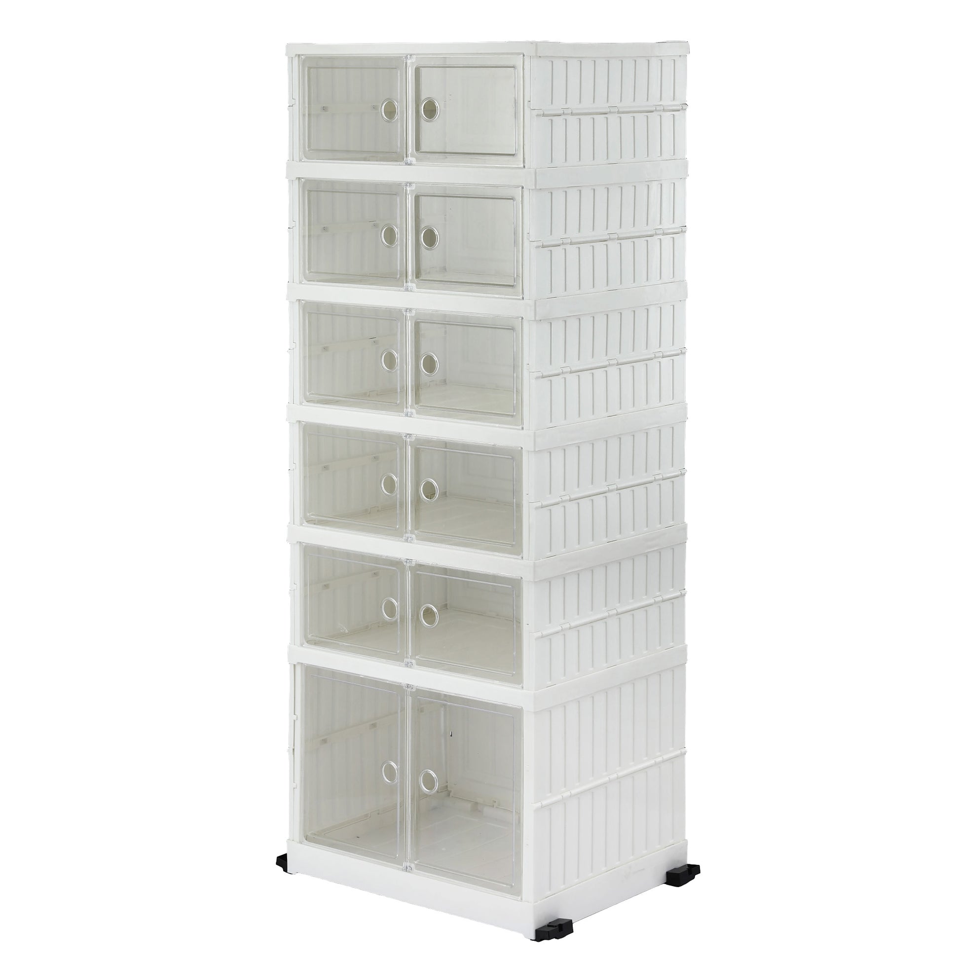 Artiss Foldable Shoe Storage Box 6 Tier 12 Pairs Entryway DIY-SHOE-FOLD02-WH