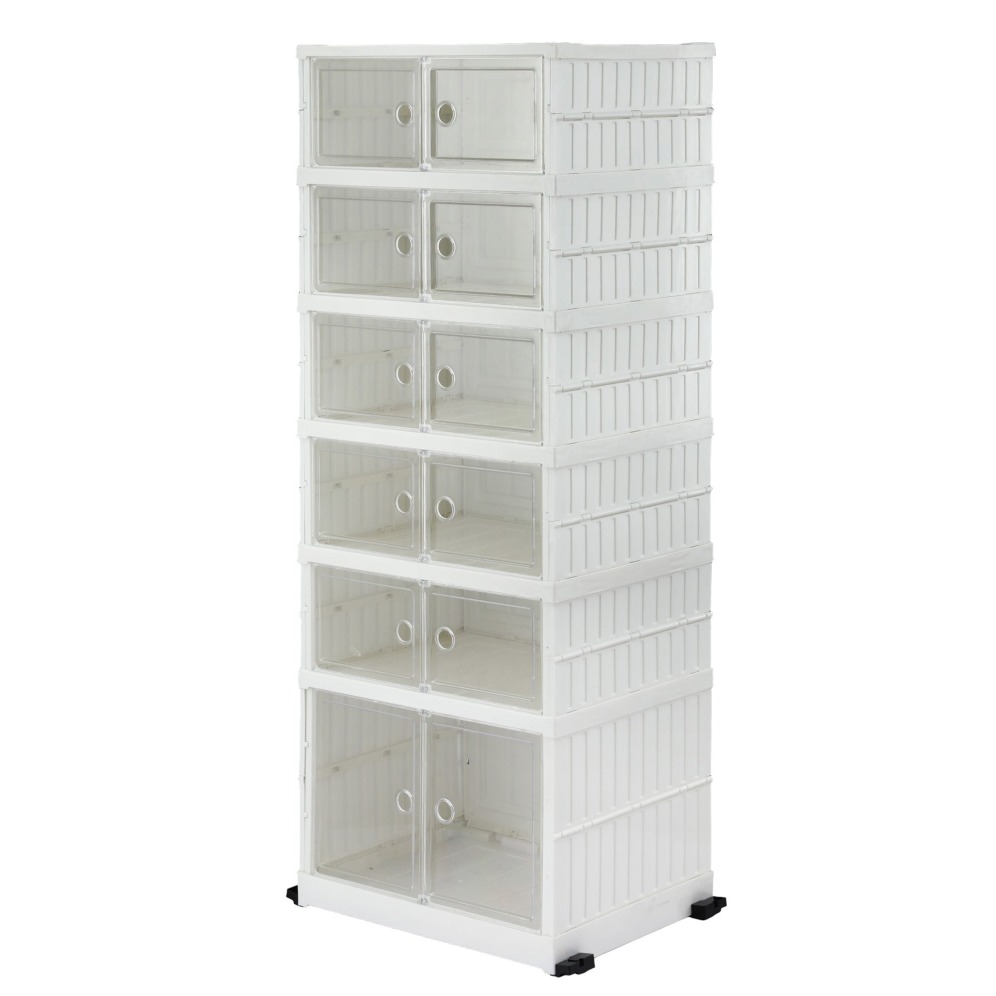 Artiss Foldable Shoe Storage Box 6 Tier 12 Pairs Entryway DIY-SHOE-FOLD02-WH