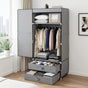 Artiss Large Portable Clothes Closet Wardrobe with Magnetic Door Grey DIY-WR01-160-GY