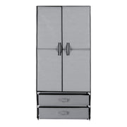 Artiss Large Portable Clothes Closet Wardrobe with Magnetic Door Grey DIY-WR01-160-GY