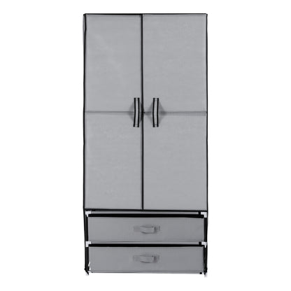 Artiss Large Portable Clothes Closet Wardrobe with Magnetic Door Grey DIY-WR01-160-GY