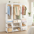 Artiss Large Portable Clothes Closet Wardrobe with Open Shelf White DIY-WR02-170-WH