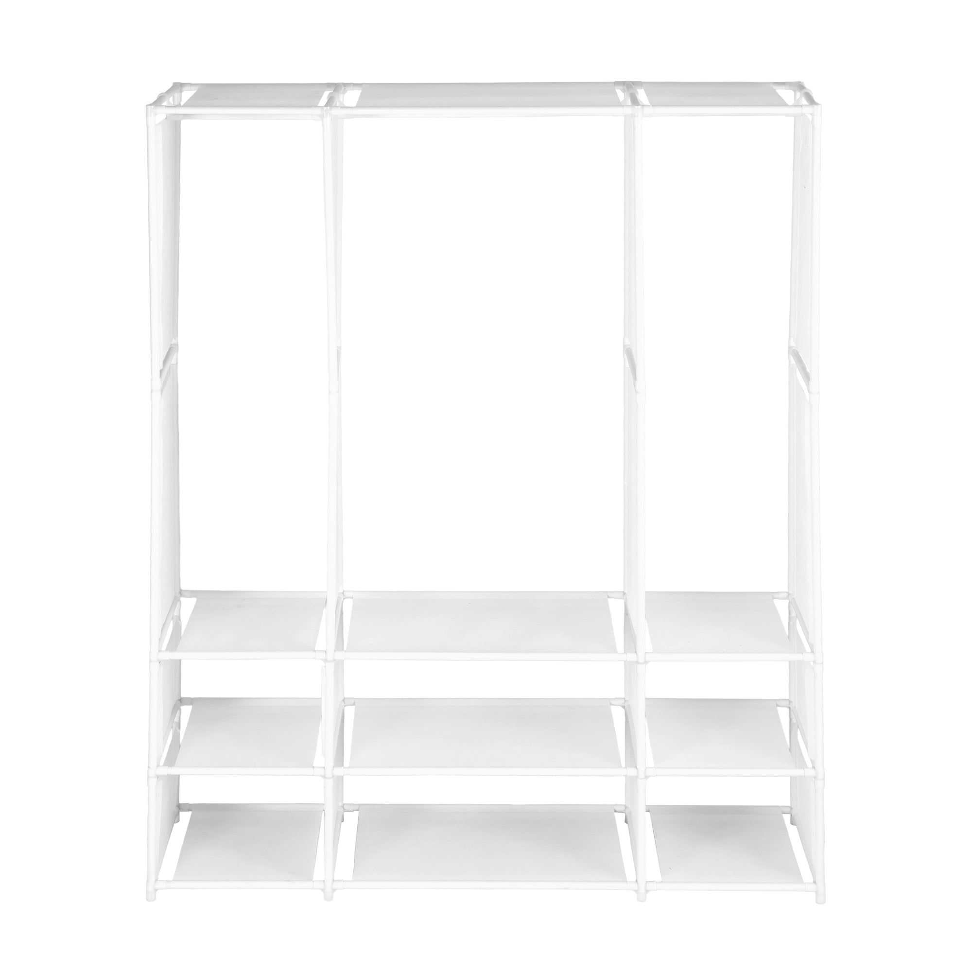 Artiss Large Portable Clothes Closet Wardrobe with Open Shelf White DIY-WR02-170-WH