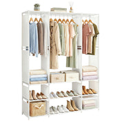 Artiss Large Portable Clothes Closet Wardrobe with Open Shelf White DIY-WR02-170-WH