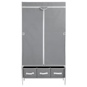 Artiss Large Portable Clothes Closet Wardrobe with Tiebacks Grey DIY-WR03-170-GY