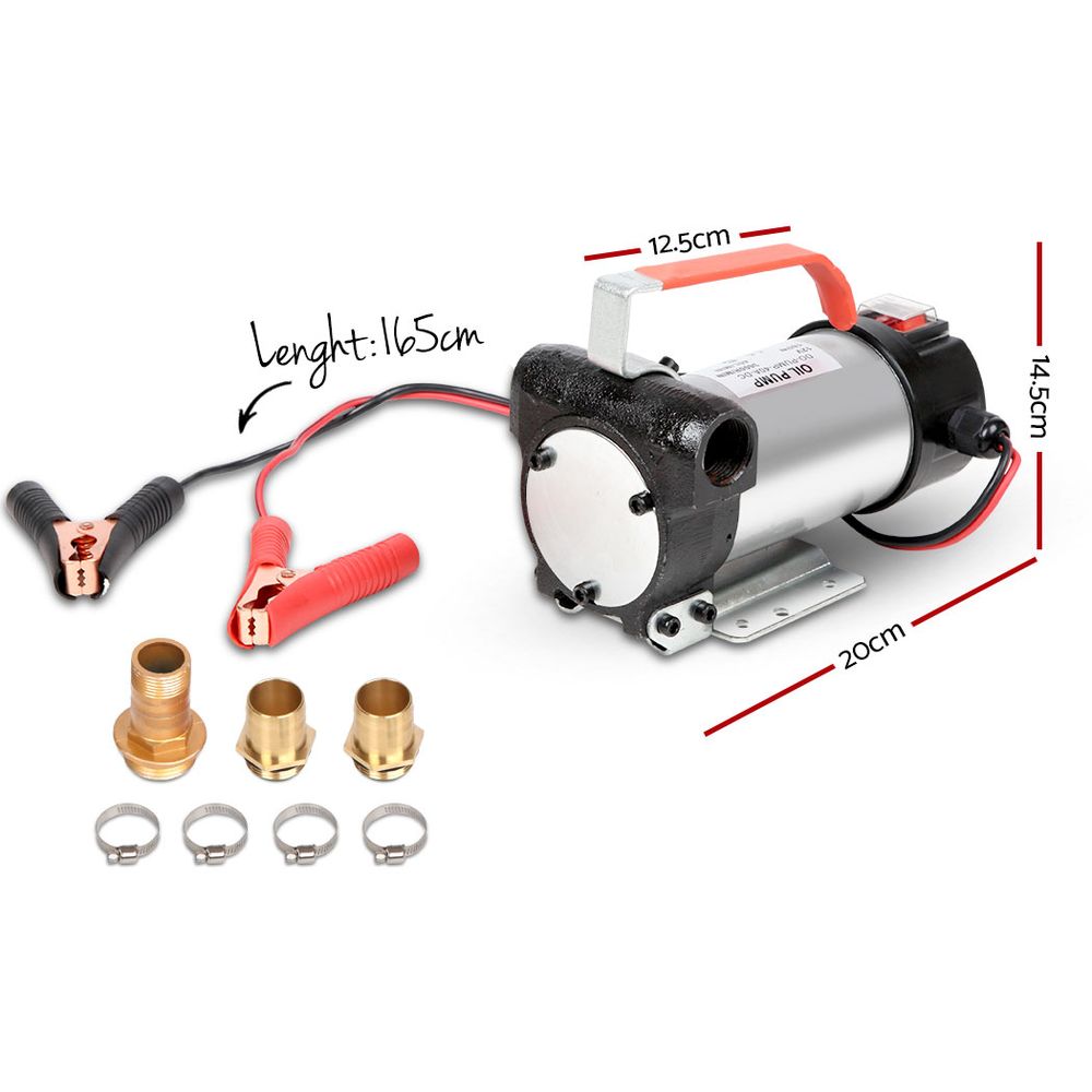 Giantz 12V Diesel Transfer Pump Extractor Oil Fuel Electric Bowser Auto Display DO-PUMP-40A-DC