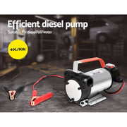 Giantz 12V Diesel Transfer Pump Extractor Oil Fuel Electric Bowser Auto Display DO-PUMP-40A-DC