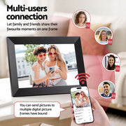 Artiss Digital Photo Frame 10.1 Inch WIFI Touch-Screen Picture Video Player 32G DPR-W1001-BK