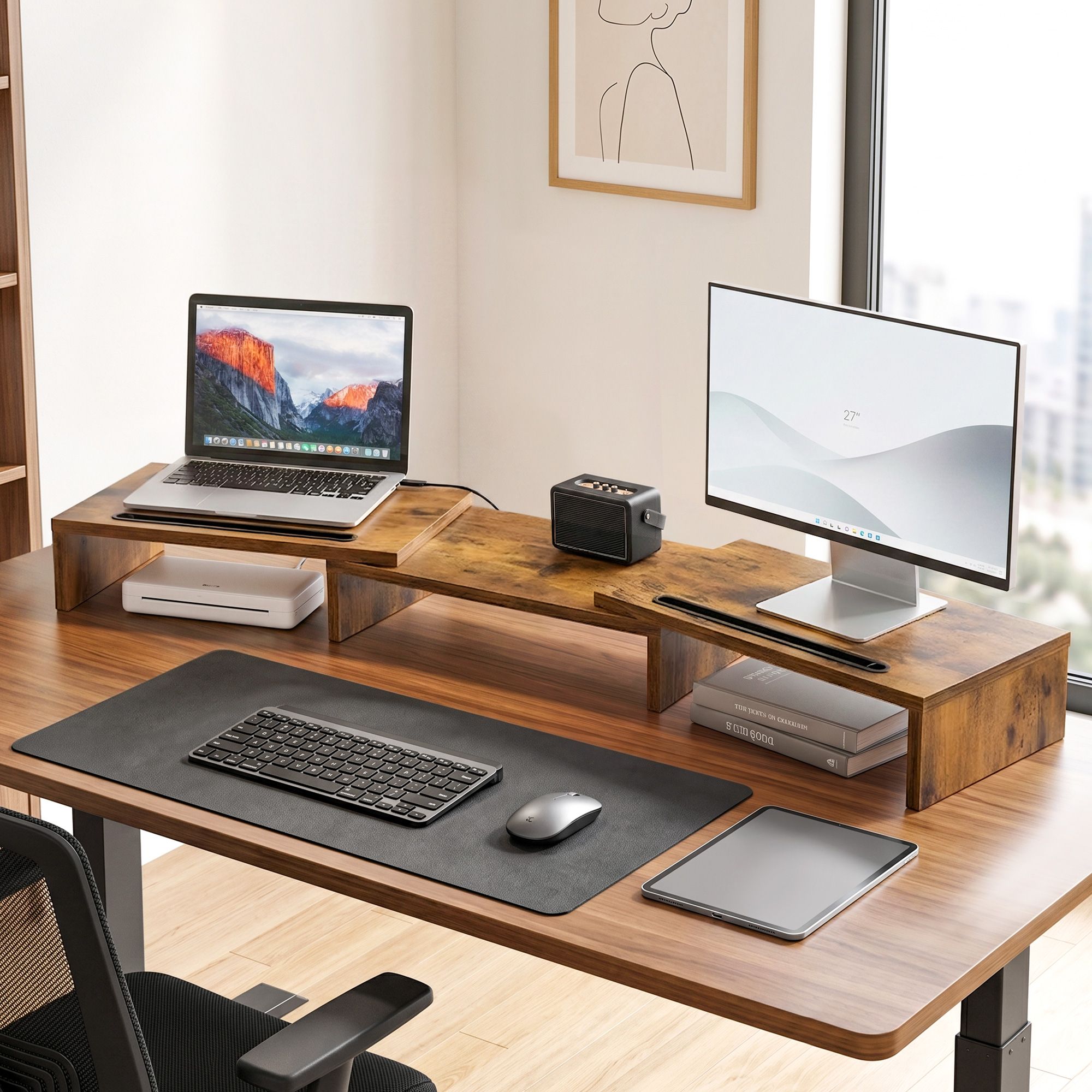 Artiss Dual Monitor Stand Riser DR-B-TRI-096