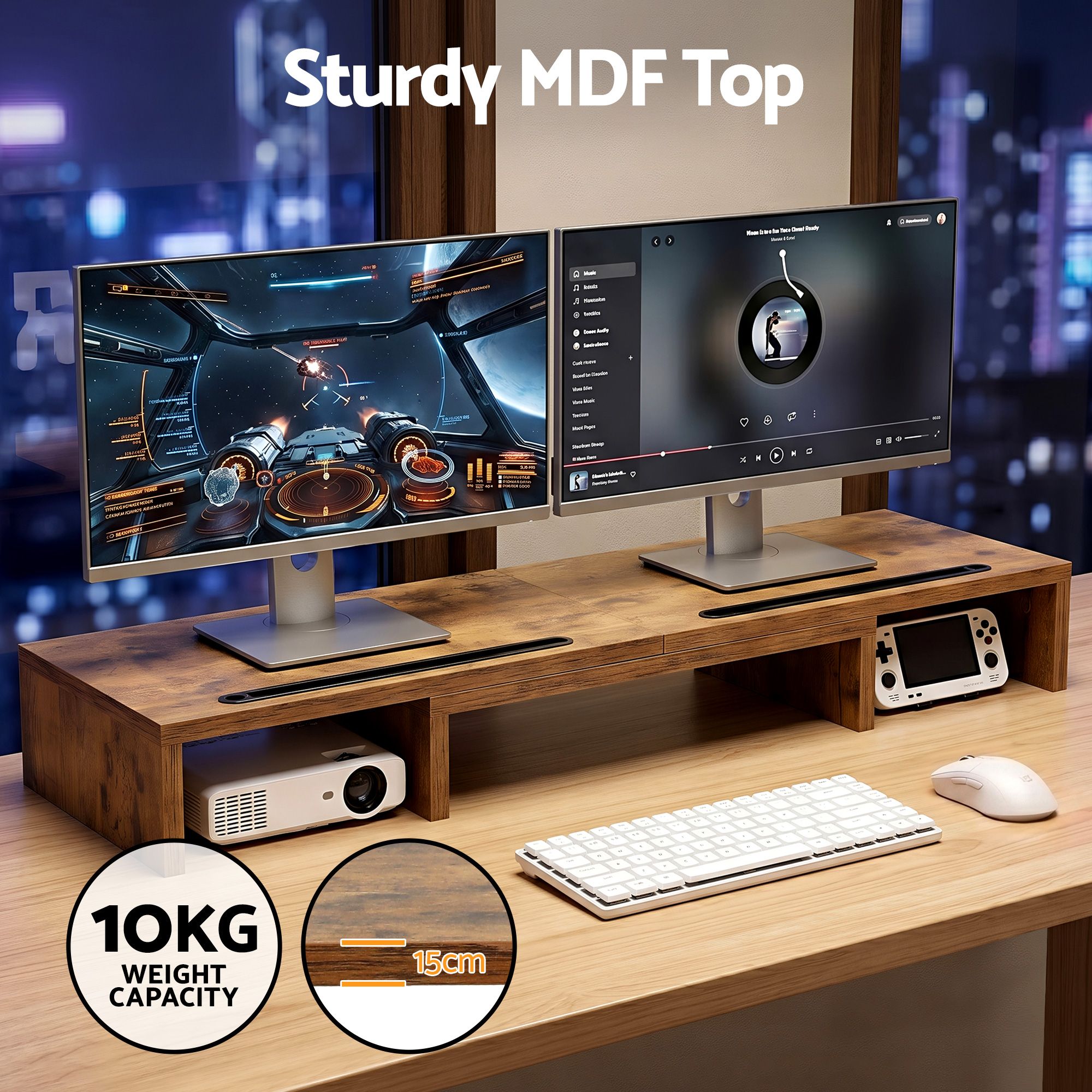 Artiss Dual Monitor Stand Riser DR-B-TRI-096