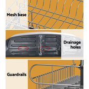 Cefito Dish Rack Drying Drainer Cup Holder Cutlery Tray Kitchen Organiser 2-Tier DR-D-01-BK